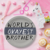 Weltweit der richtige Bruder Funny Pappteller (Party)