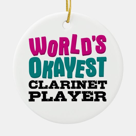 Weltweit die beste Klarinettenspielerin Funny Musi Keramikornament (Vorne)