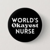 Weltweit die beste Krankenschwester Button (Vorderseite)