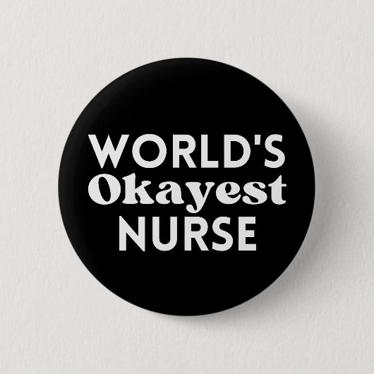 Weltweit die beste Krankenschwester Button (Vorderseite)