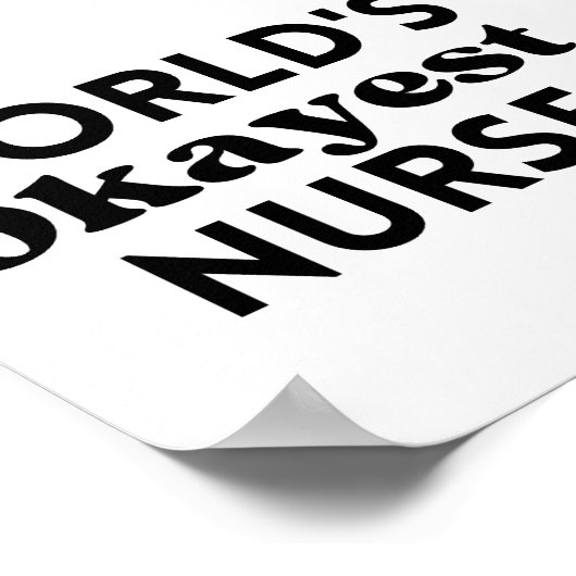 Weltweit die beste Krankenschwester Poster (Ecke)