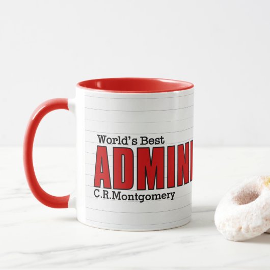 Weltweit die besten administrativen Beruflichen Ve Tasse (Mit Donut)