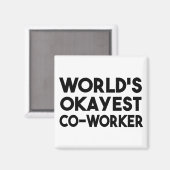 Weltweit die besten Mitarbeiter Magnet (Vorderseite/Rückseite)