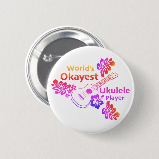 Weltweit Durchschnittlichster - Regenbogen-Button Button (Vorne & Hinten)