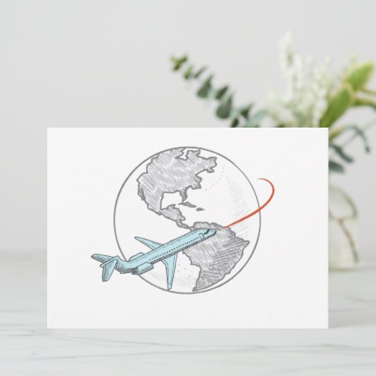 Weltweit Einladung (Stehend Vorderseite)