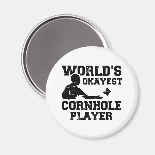 Weltweit erfolgreicher Cornhole-Spieler Magnet (Vorderseite/Rückseite)