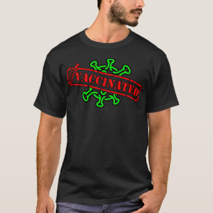 Weltweit geimpft, schwarz, klein T-Shirt