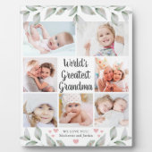 WELTWEIT GRANDMA 7 Foto Collage Green Fotoplatte (Vorderseite)