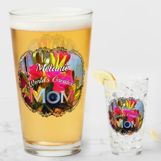 Weltweit größte Mama Blume PM0001 Bier Glas