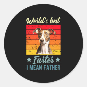 Weltweit größter Furzer, ich meine, Vater Italian Runder Aufkleber