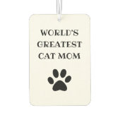 Weltweit größter Katzentext-Mama Personalisiert Autolufterfrischer (Rückseite)