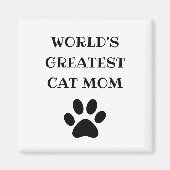 Weltweit größter Katzentext-Mama Personalisiert Magnet (Vorne)