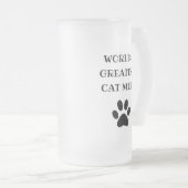 Weltweit größter Katzentext-Mama Personalisiert Mattglas Bierglas (VorderseiteRechts)