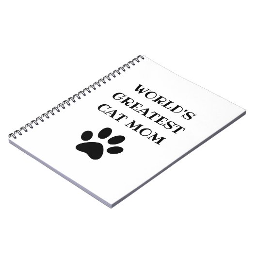 Weltweit größter Katzentext-Mama Personalisiert Notizblock (Linke Seite)
