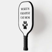 Weltweit größter Katzentext-Mama Personalisiert Pickleball Schläger (Links)