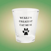 Weltweit größter Katzentext-Mama Personalisiert Schnapsglas