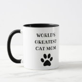 Weltweit größter Katzentext-Mama Personalisiert Tasse (Links)