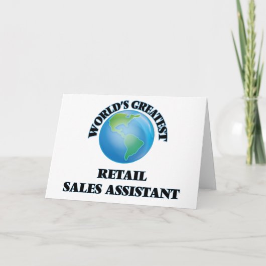 Weltweit größter Retail Sales Assistant Karte (Vorderseite)