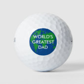 Weltweit größter Vater Sondergeschenk für Golf Set Golfball (Vorderseite)