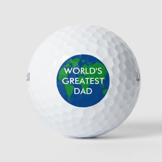 Weltweit größter Vater Sondergeschenk für Golf Set Golfball (Vorderseite)