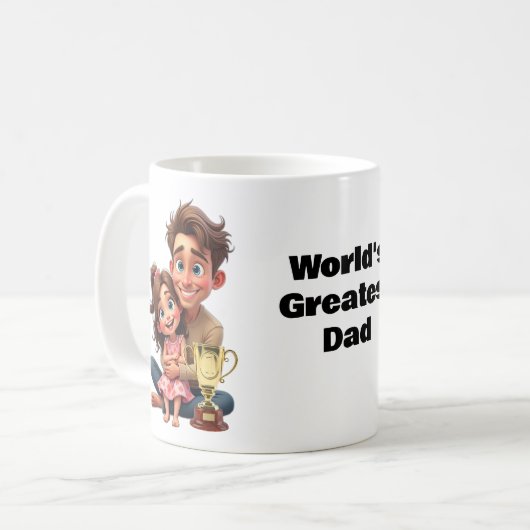 WELTWEIT GRÖSSTES VATER Geschenk für ihn Vater Gro Kaffeetasse (Vorderseite Links)