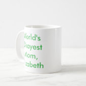 Weltweit gute Mama Personalisiert Kaffeetasse (Vorderseite Links)