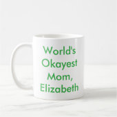 Weltweit gute Mama Personalisiert Kaffeetasse (Links)