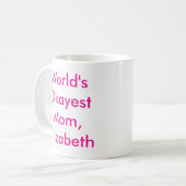 Weltweit gute Mama Personalisiert Kaffeetasse (Vorderseite Links)