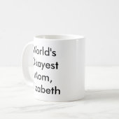 Weltweit gute Mama Personalisiert Kaffeetasse (Vorderseite Links)