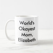 Weltweit gute Mama Personalisiert Kaffeetasse (Links)