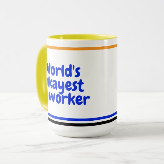 Weltweit ist der beste Arbeiter | Benutzerdefinier Tasse (Vorderseite Links)