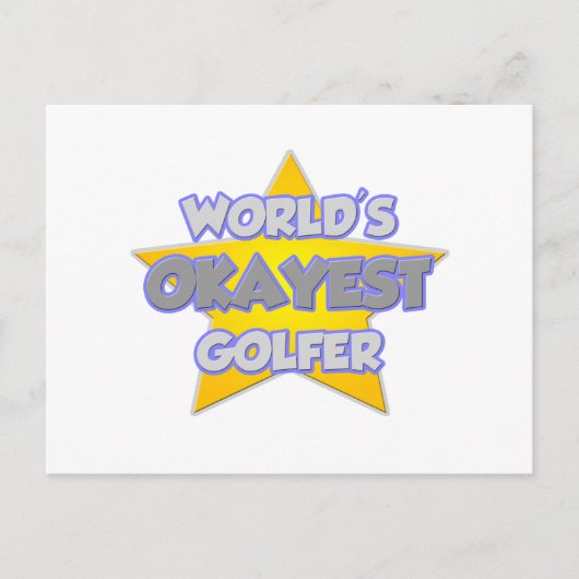 Weltweit ist der beste Golfer .. Joke Postkarte (Vorderseite)