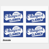 Weltweit ist der beste Kletterer Rechteckiger Aufkleber (Blatt)