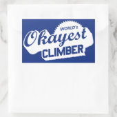 Weltweit ist der beste Kletterer Rechteckiger Aufkleber (Tasche)