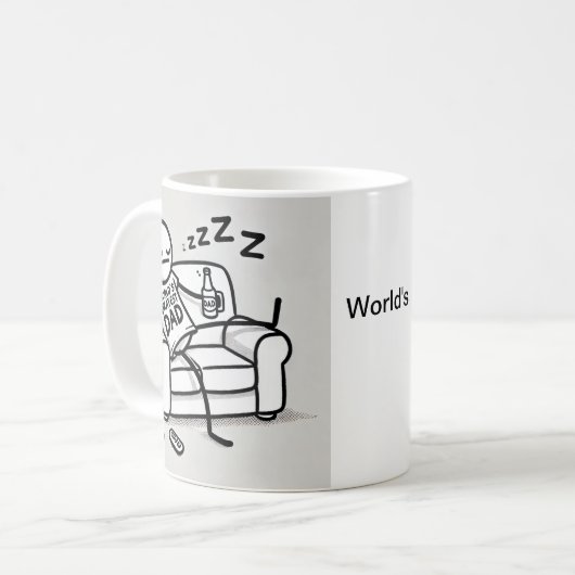 Weltweit ist der beste Vater! Mug Kaffeetasse (Vorderseite Links)