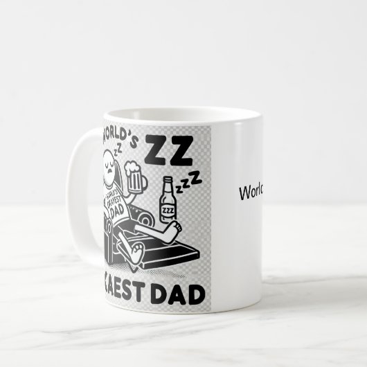 Weltweit ist der beste Vater! Mug Kaffeetasse (Vorderseite Links)