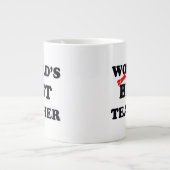 Weltweit ist die zweite. Bester Lehrer Jumbo-Tasse (Vorderseite)