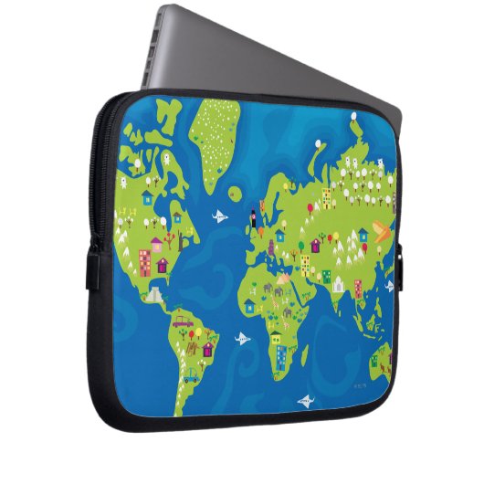 Weltweit Laptopschutzhülle (Vorne Rechts)