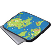 Weltweit Laptopschutzhülle (Vorne Knopf)