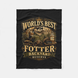 Weltweit lustiger Otter Hinterhof-Vater Wortspiel Fleecedecke
