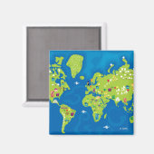 Weltweit Magnet (Vorderseite/Rückseite)