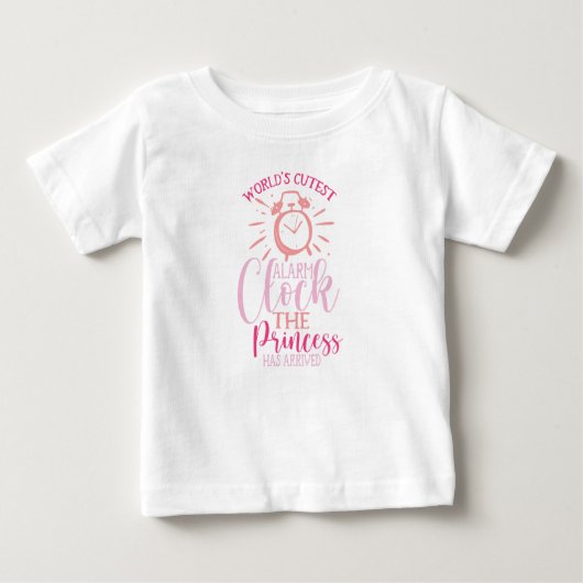 Weltweit niedlicher Wecker Baby T-shirt (Vorderseite)