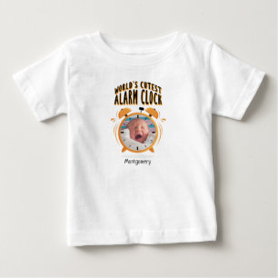Weltweit Niedliches Foto für die Alarmanzeige Baby T-shirt