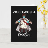 Weltweit Nummer eins Doktor Karte (Gelbe Blume)