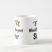 Weltweit okayeste Schwester Kaffeetasse Geschenk (Mittel)