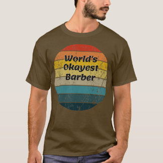 Weltweit Okayester Friseur Vintage-Sonnenuntergang T-Shirt