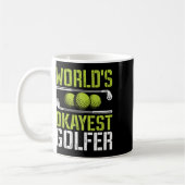Weltweit okayester Golfer lustiger Golf-Witz  Kaffeetasse (Links)