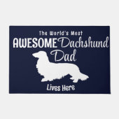 Weltweit Phantastischer Vater der langhaarigen Dac Fußmatte (Vorderseite)