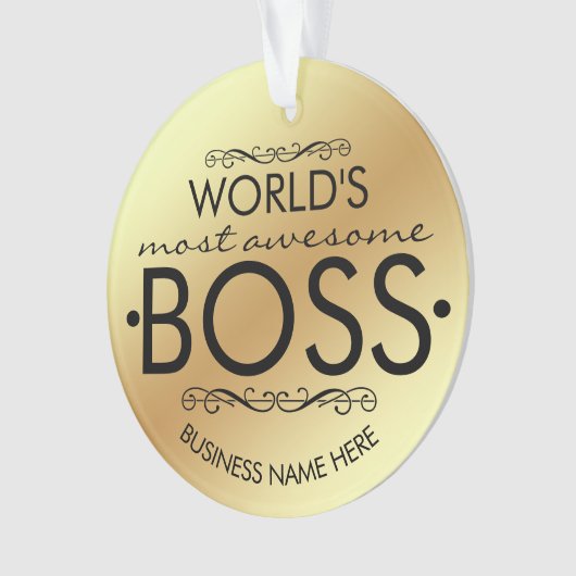 Weltweit phantastischste Boss-Gabe Ornament (Vorderseite)