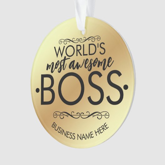 Weltweit phantastischste Boss-Gabe Ornament (Vorderseite)